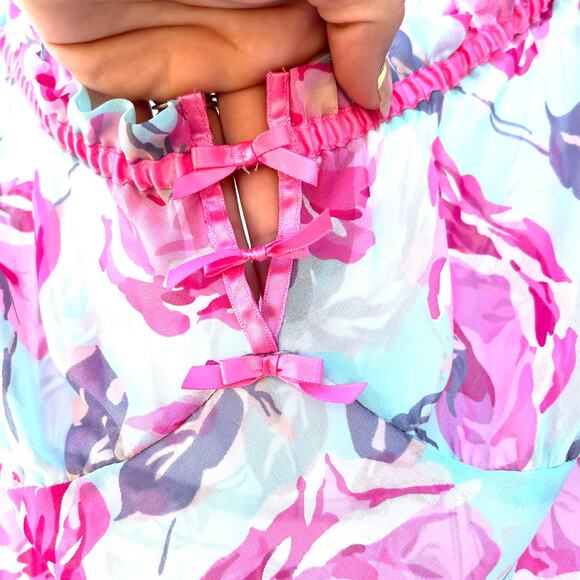 Vintage Betsey Johnson Intimates Sororite Sheer Dress Pink Bows Coquette Large - Picture 5 of 7